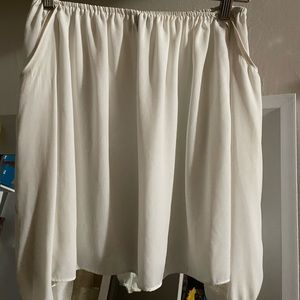 Off Shoulders Long Sleeve White Shirt